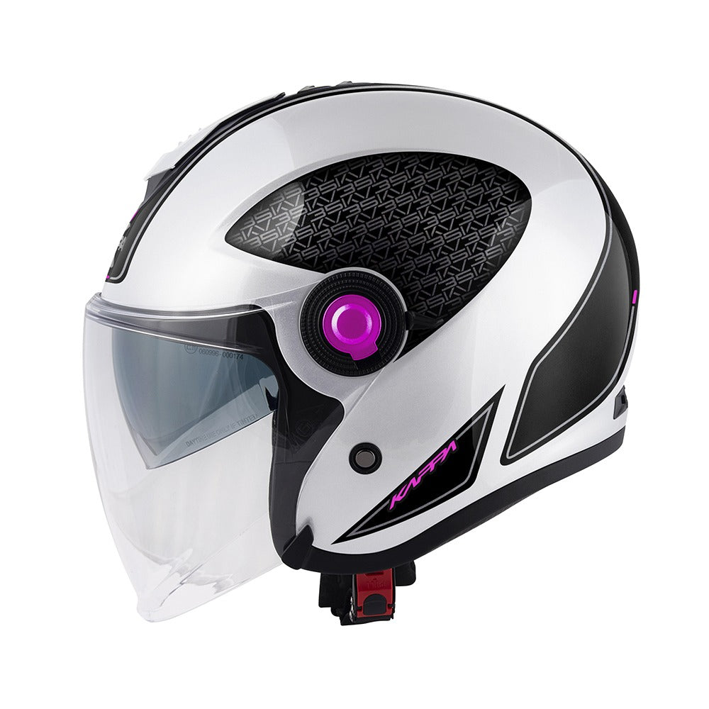Kappa KV35 Jet Casco Graphics DEXTER BLANCO NEGRO FUCHS - Helmet