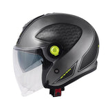 Kappa KV35 Jet Casco Graphics Titanio mate/negro/amarillo - Helmet