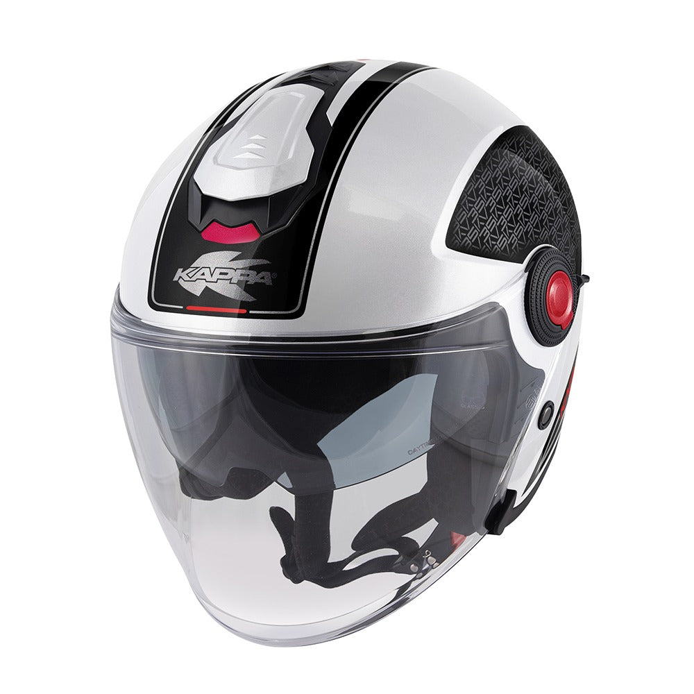 Kappa KV35 Jet Casco Graphics DEXTER BLANCO NEGRO ROJO - Helmet
