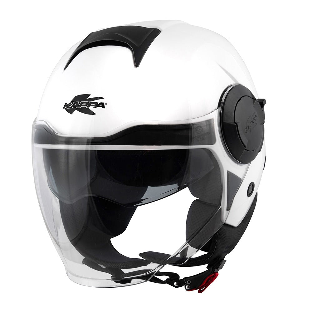 Kappa KV37M Moto Jet Casco EVO 2 Base BIANCO PIENO LUCIDO - Helmet