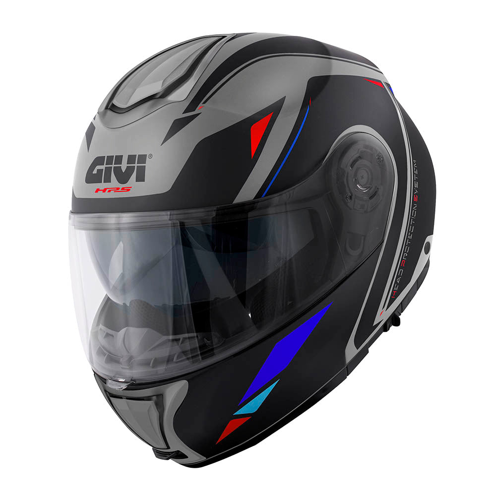 Casque modulable GIVI X26SQUARE Gris mat Noir Rouge Bleu T54
