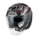 GIVI CASCO JET X31IMPACT TITANIO NERO OPACOROSSO T54