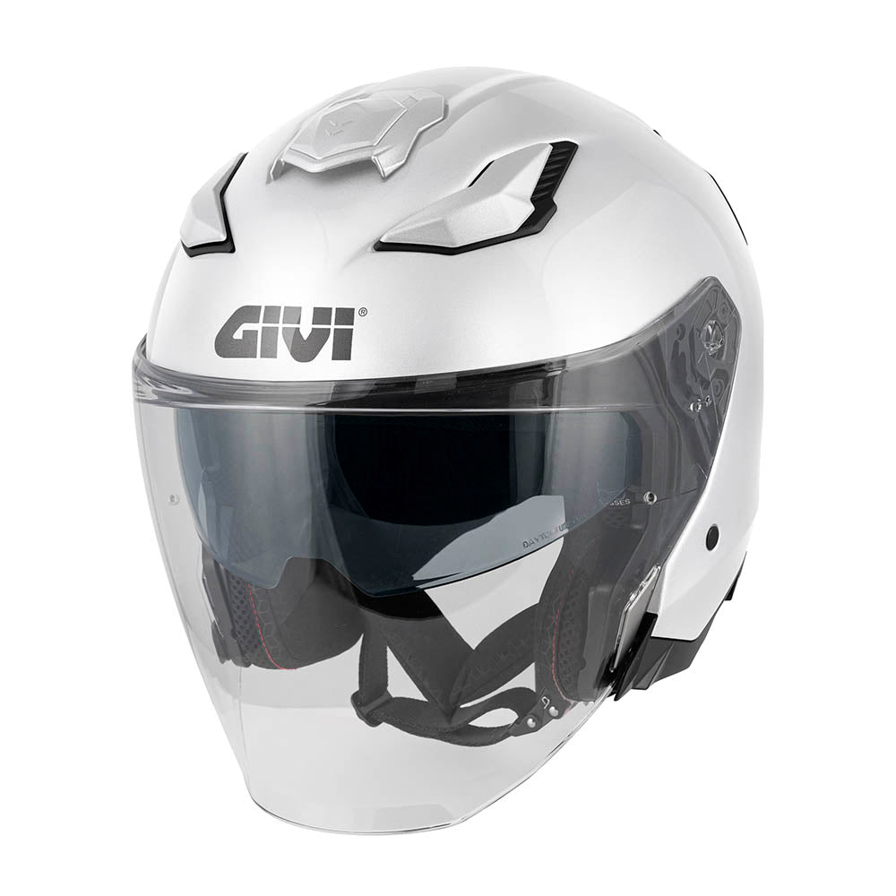 Casque jet GIVI X31FIBER BLANC BRILLANT SOLIDE TAILLE T54