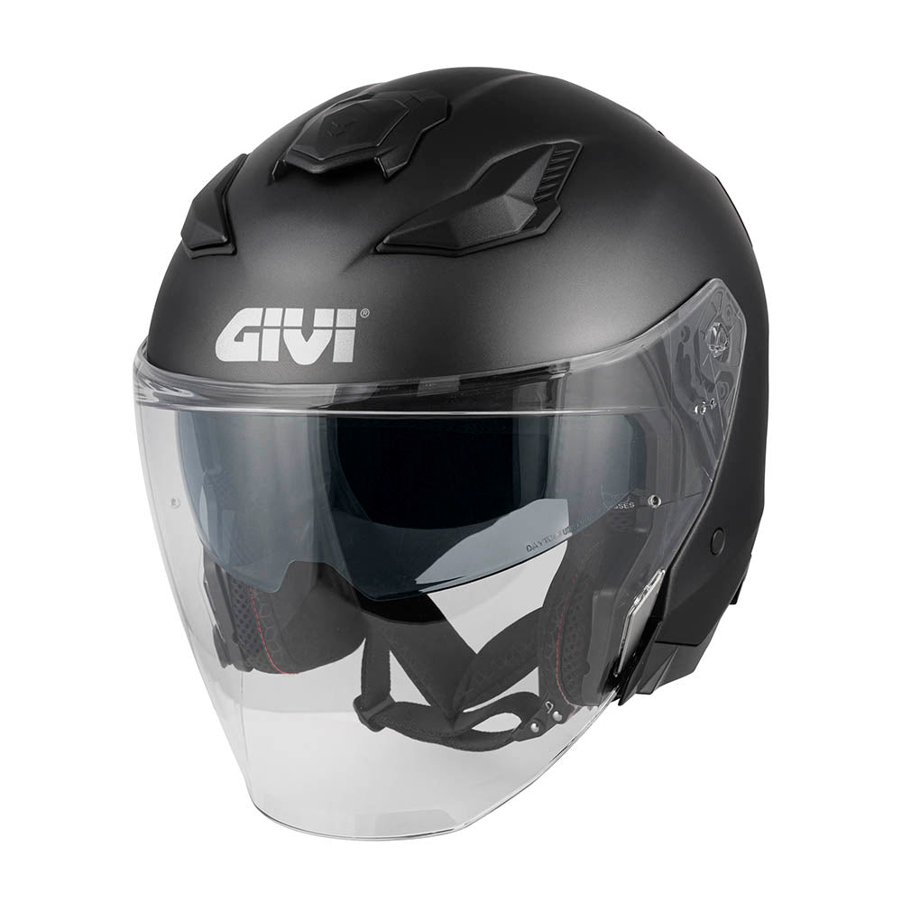 CASCO JET GIVI X31FIBER SOLID NERO OPACO T54
