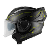 GIVI CASCO FLIPBACK FIBER X36PLUSE NEGRO MATEPLATAYELLOW T54