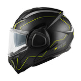 GIVI CASCO FLIPBACK FIBER X36PLUSE NEGRO MATEPLATAYELLOW T54
