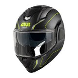 GIVI CASCO FLIPBACK FIBER X36PLUSE NEGRO MATEPLATAYELLOW T54