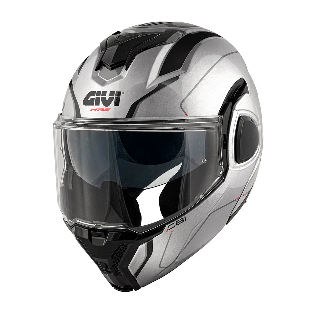 GIVI Klapphelm Fiber X36 Plus Platin Schwarz Grau T54