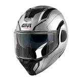 GIVI Klapphelm Fiber X36 Plus Platin Schwarz Grau T54