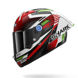 SHARK AERON GP FIRST LAP CARBON DE MOTO CASCO CARRERAS ROJO VERDE BLANCO(MaximomotoS.L)