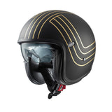 CASCO JET DA MOTO PREMIER VINTAGE EX GOLD CHROME BM