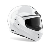 AIROH MATHISSE COLOR Moto Modular Abatable Casco Blanco Brillo