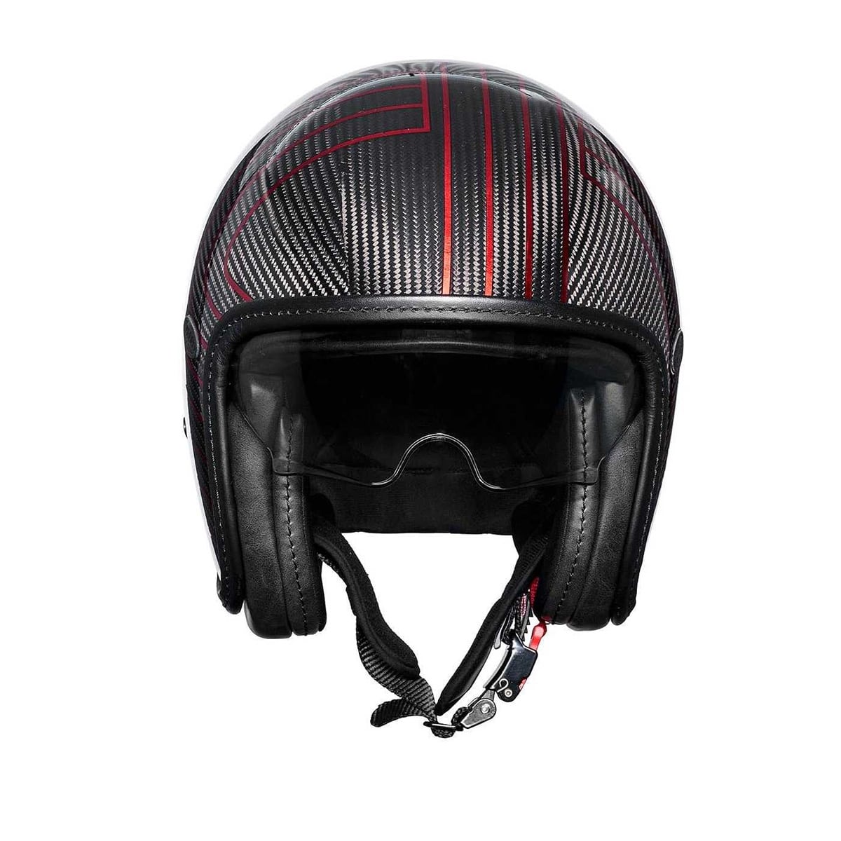 PREMIER VINTAGE PLATINUM ED CARBON EX CROMADO ROJO CASCO JET