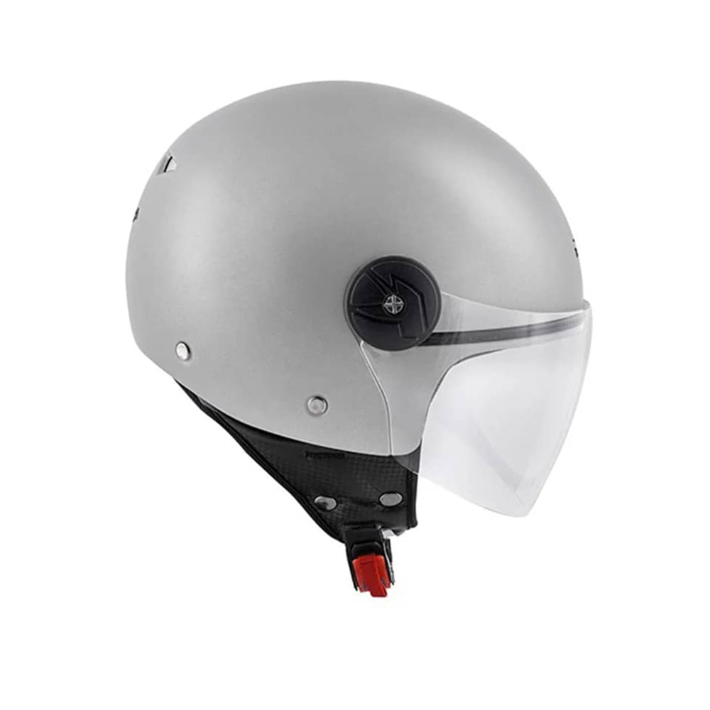 KAPPA KV40S Moto Cara Abierta Casco Plata Mate