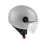 KAPPA KV40S Moto Cara Abierta Casco Plata Mate