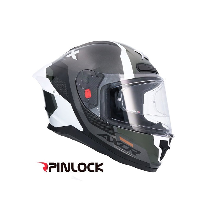 Capacete AXOR SABER SPARK BRANCO PÉROLA CINZA