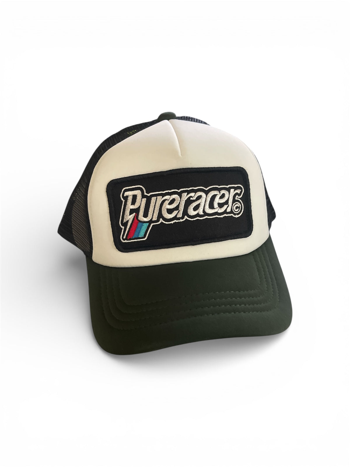 PURERACER TOOL GREEN WHITE BLACK CAP 
