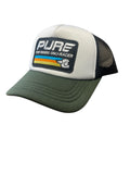 PURERACER GREEN WHITE BLACK CAP 