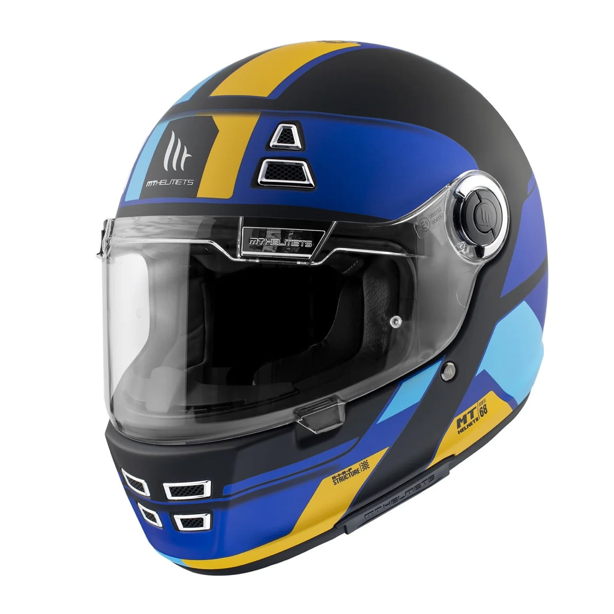 blue and yellow motorcycle helmets MT JARAMA 68TH C7 MATTE BLACK GOLD HELMET Newest Favvvvv🙌🏽🙌🏽🙌🏽 If I SF-999 the RPHA 71 offers Color:Bubble Orange