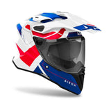 AIROH COMMANDER 2 REVEAL Moto Aventurera Casco Azul Rojo Brillo E06