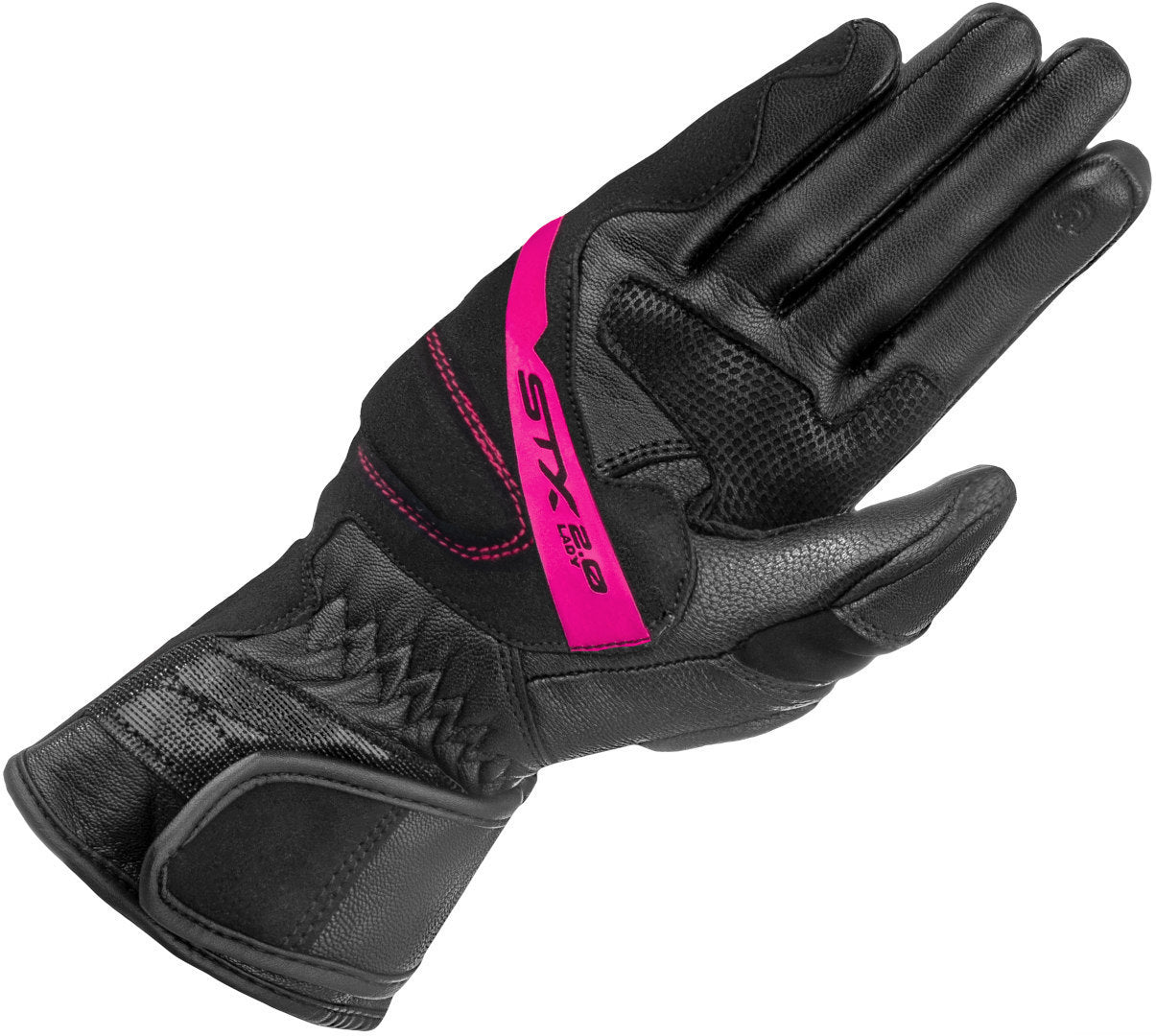 SHIMA STX 2.0 GUANTES LARGOS DE MOTO MUJER NEGRO ROSA (Maximo Moto S.L)