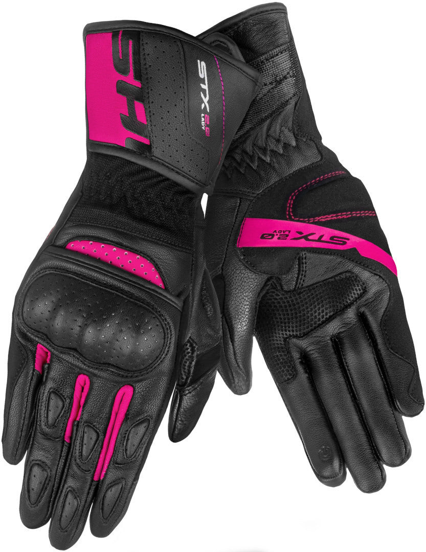 SHIMA STX 2.0 GUANTES LARGOS DE MOTO MUJER NEGRO ROSA (Maximo Moto S.L)