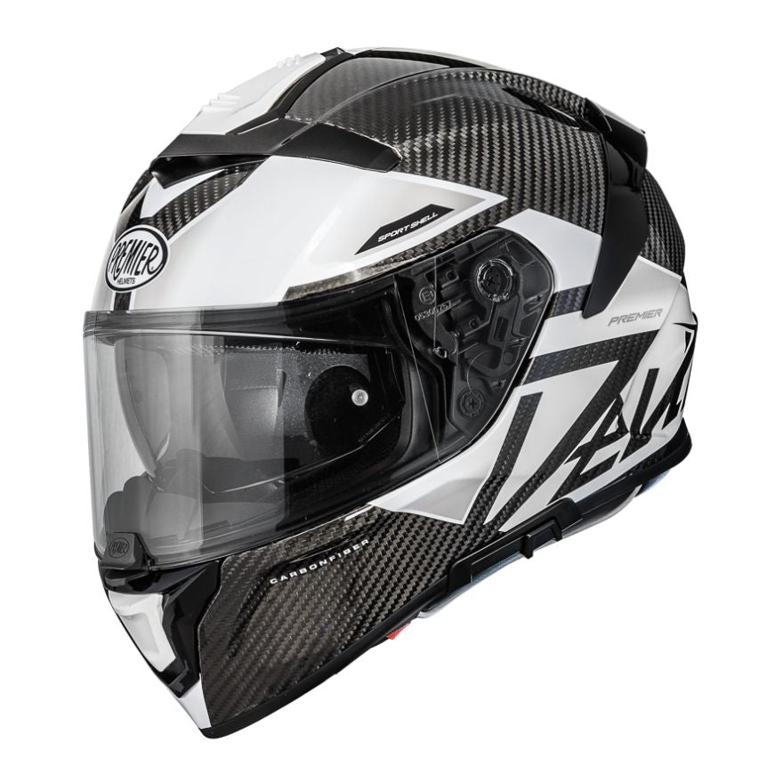 PREMIER CASCO DEVIL CARBON MN8 NEGRO BLANCO