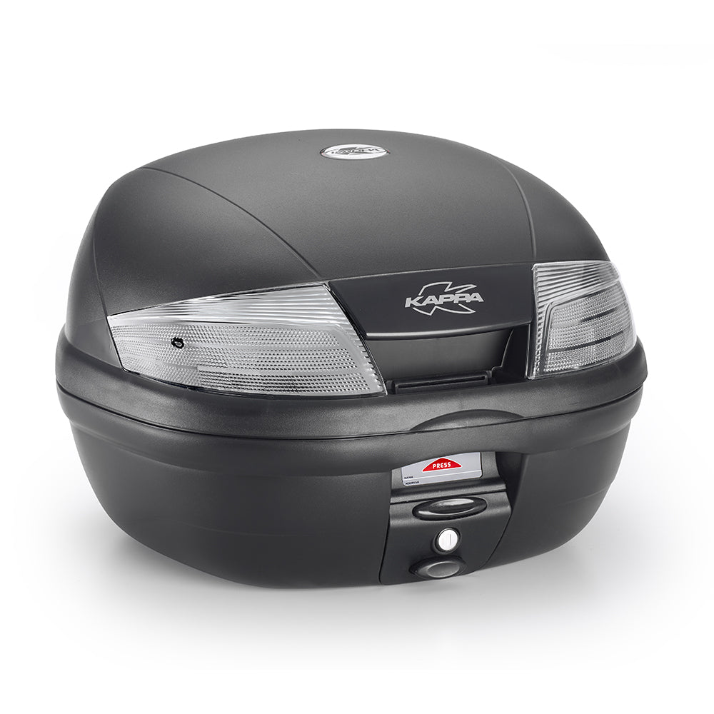 KAPPA MALETA NEGRO BASE 35 LTS CATADIÓPTRICOS AHUMADO