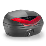 KAPPA MALETA ML46 NEGRO BASE CATADIÓPTRICOS ROJO 46 LTS
