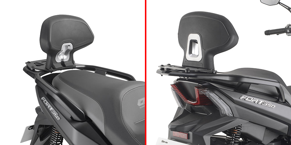 KAPPA RESPALDO MOTO NEGRO QJ MOTOR FORT 350