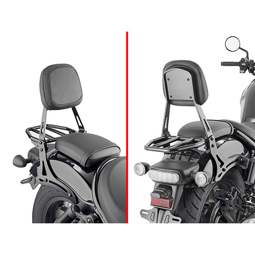 KAPPA RESPALDO MOTO NEGRO PORTAEQUIPAJES HONDA CMX 1100 REBEL