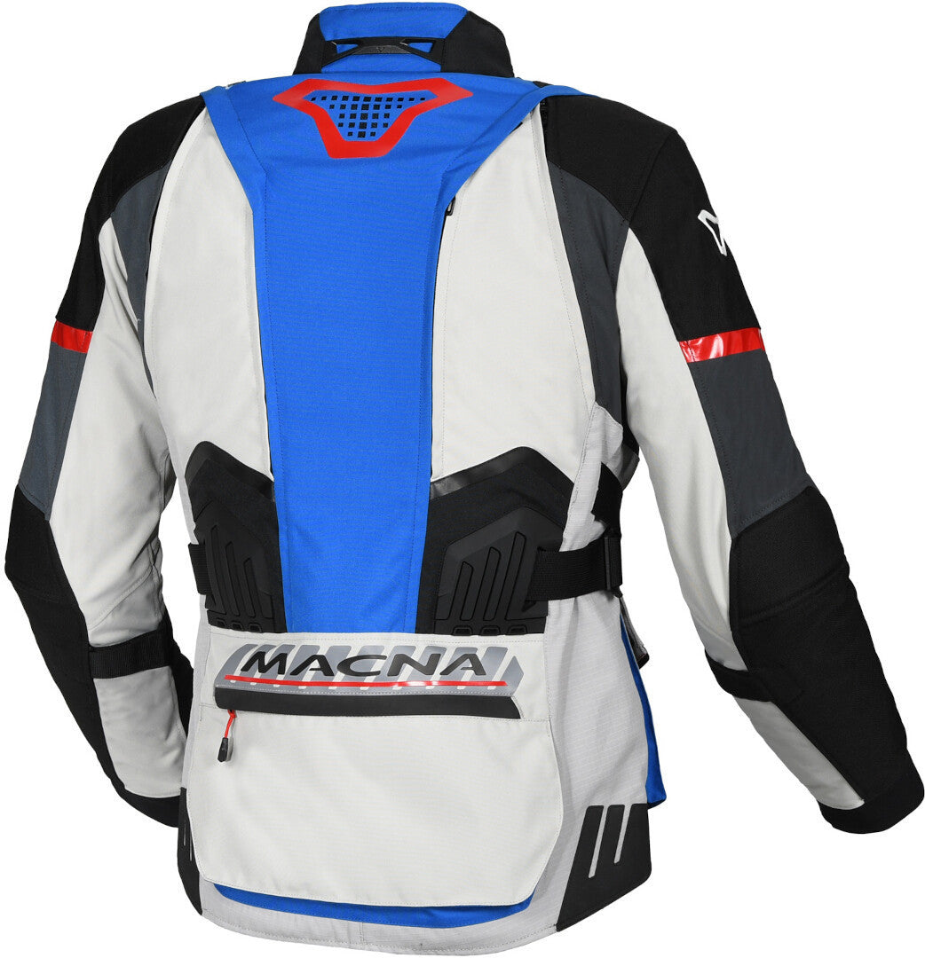 Macna Domane mujer Chaqueta textil moto Gris Claro Azul Negro
