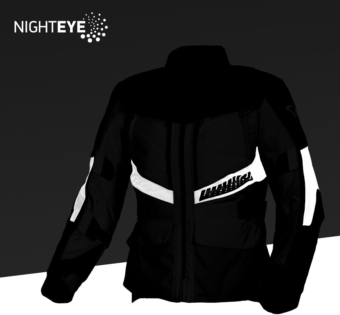 Macna Domane mujer Chaqueta textil moto Gris Claro Azul Negro