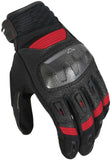 MACNA RIME HOMBRES GUANTES MOTO PERFORADO NEGRO ROJO - GUANTES