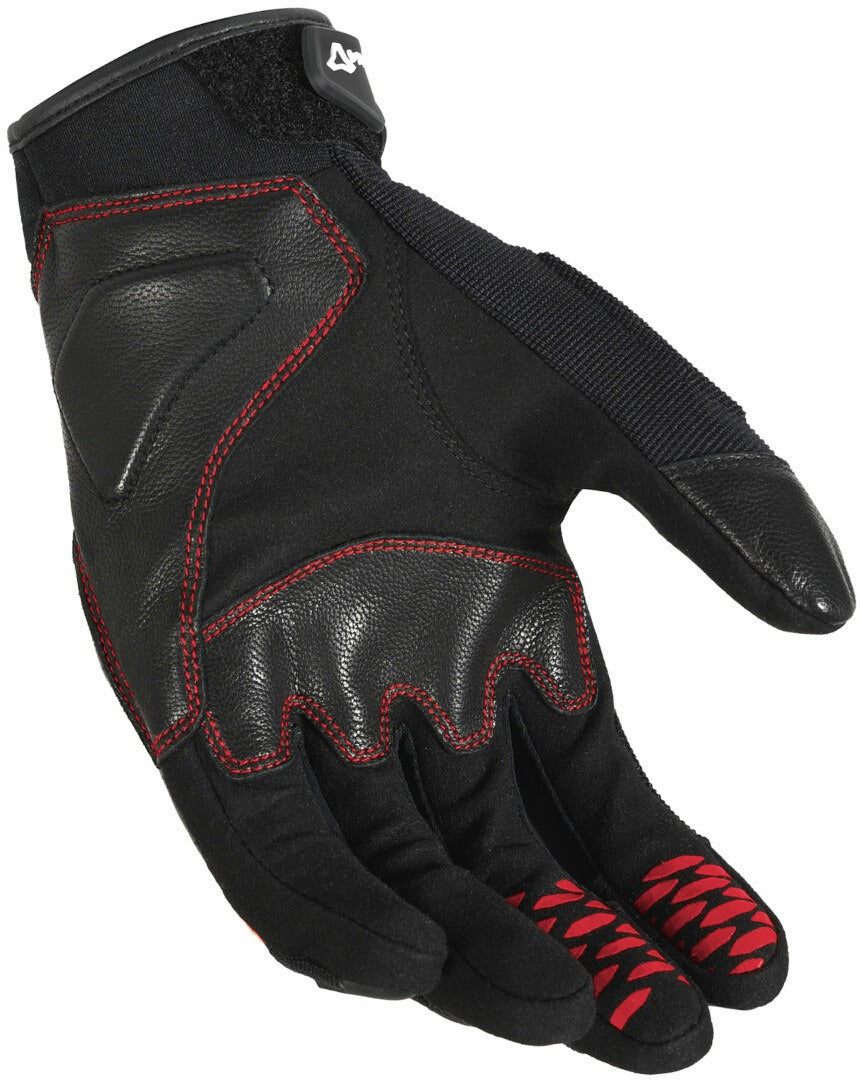 MACNA RIME HOMBRES GUANTES MOTO PERFORADO NEGRO ROJO - GUANTES