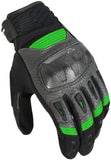 MACNA RIME HOMBRES GUANTES MOTO PERFORADO NEGRO VERDE - GUANTES