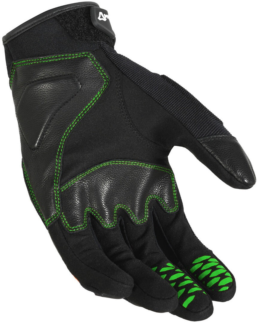 MACNA RIME HOMBRES GUANTES MOTO PERFORADO NEGRO VERDE - GUANTES