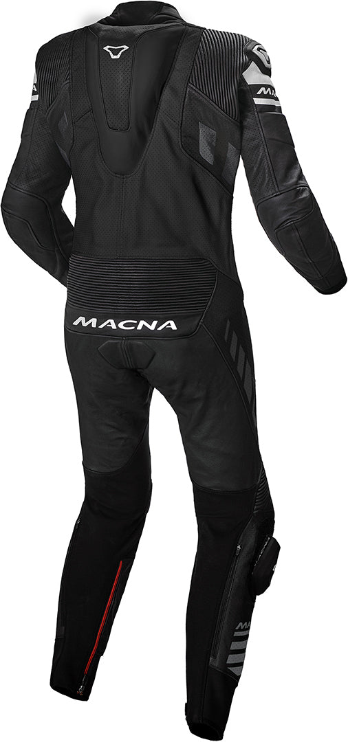 MACNA TRACKTIX 1 PIEZA MOTO PERFORADO TRAJE DE CUERO NEGRO BLANCO - 58 / NEGRO BLANCO - Mono