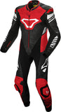 MACNA TRACKTIX 1 PIEZA MOTO PERFORADO TRAJE DE CUERO NEGRO ROJO BLANCO - 58 / NEGRO BLANCO ROJO - Mono