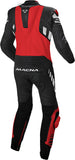 MACNA TRACKTIX 1 PIEZA MOTO PERFORADO TRAJE DE CUERO NEGRO ROJO BLANCO - 58 / NEGRO BLANCO ROJO - Mono