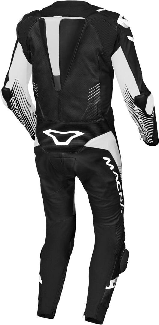MACNA TRONNIQ 1 PIEZA MOTO PERFORADO TRAJE DE CUERO NEGRO BLANCO - 58 / BLANCO ROJO AZUL - Mono