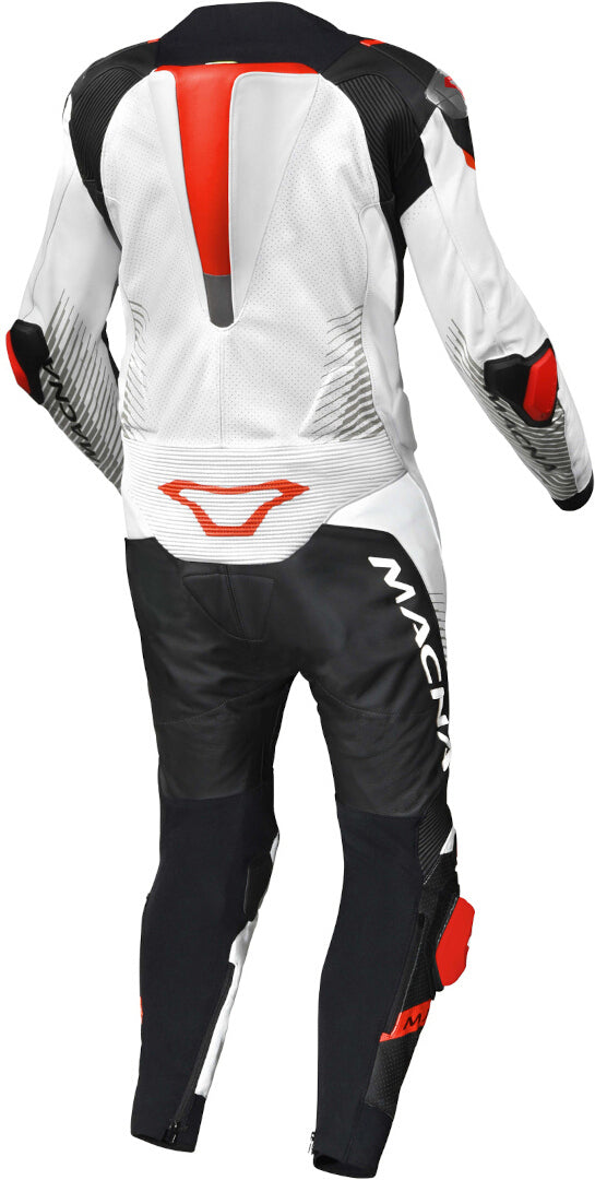 MACNA TRONNIQ 1 PIEZA MOTO PERFORADO TRAJE DE CUERO BLANCO NEGRO ROJO - 58 / BLANCO NEGRO AZUL - Mono