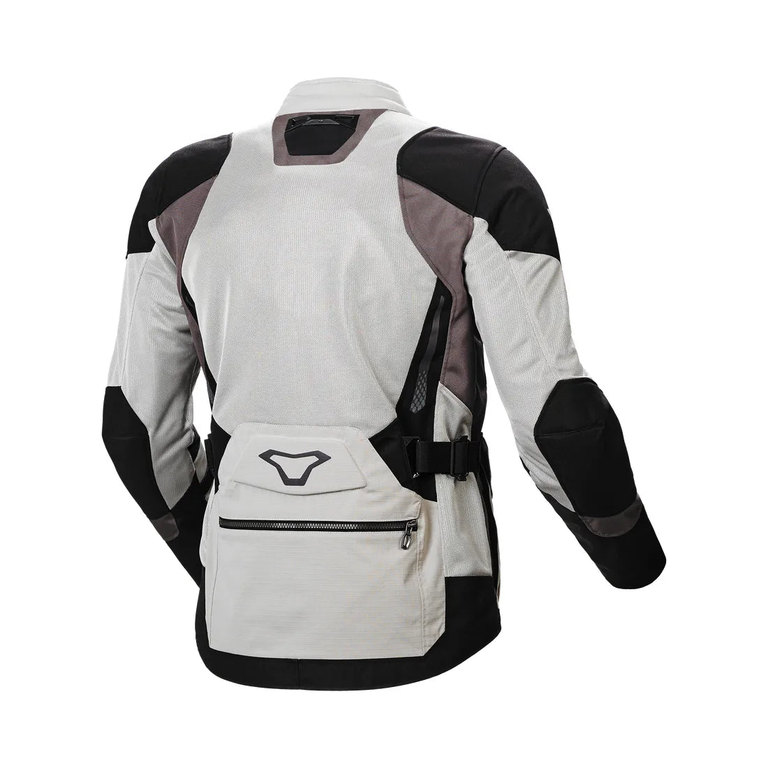 Macna Aerocon hombre Chaqueta moto Turismo Negro Gris Claro Topo