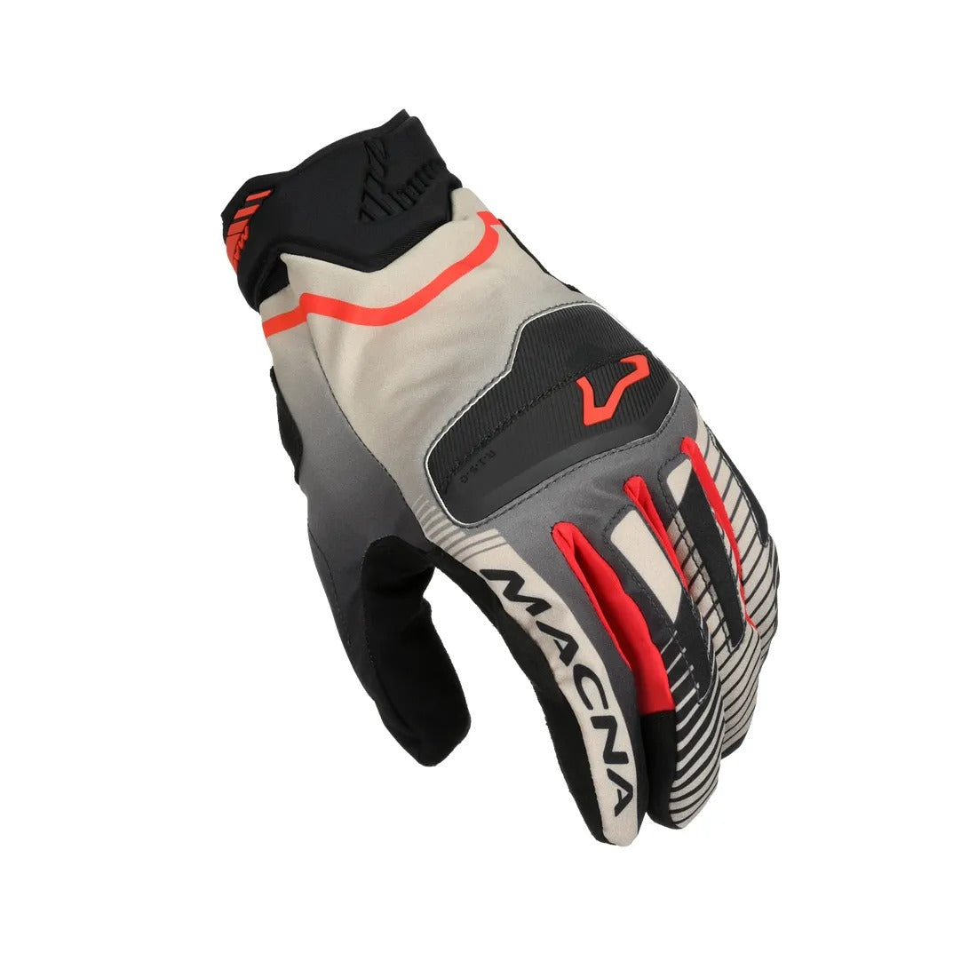 MACNA LITHIC Guantes Turismo De Motociclismo Negro Marrón Rojo - GUANTES