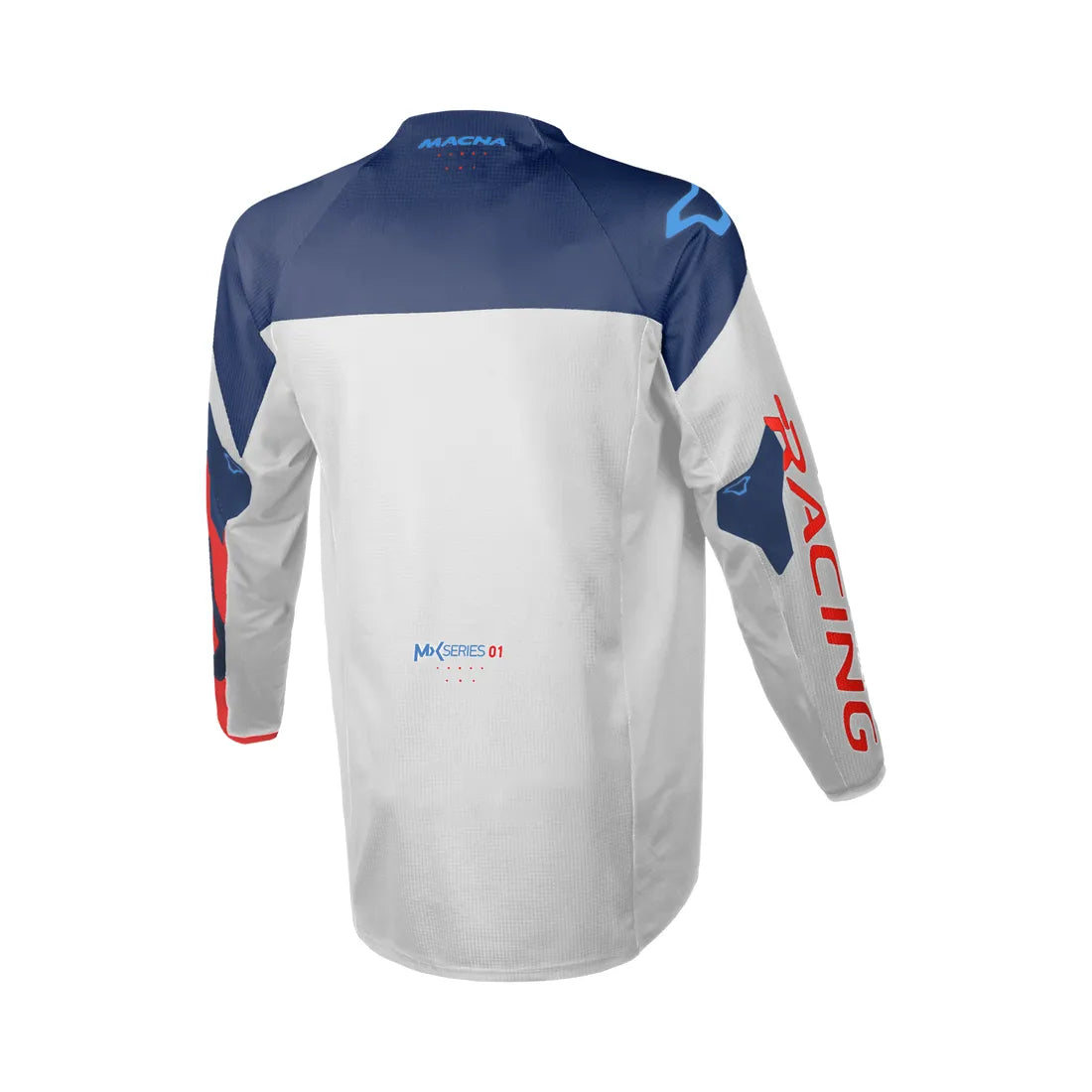 MACNA Backyard-1 Hombre Moto Touring camisa Gris Azul Rojo