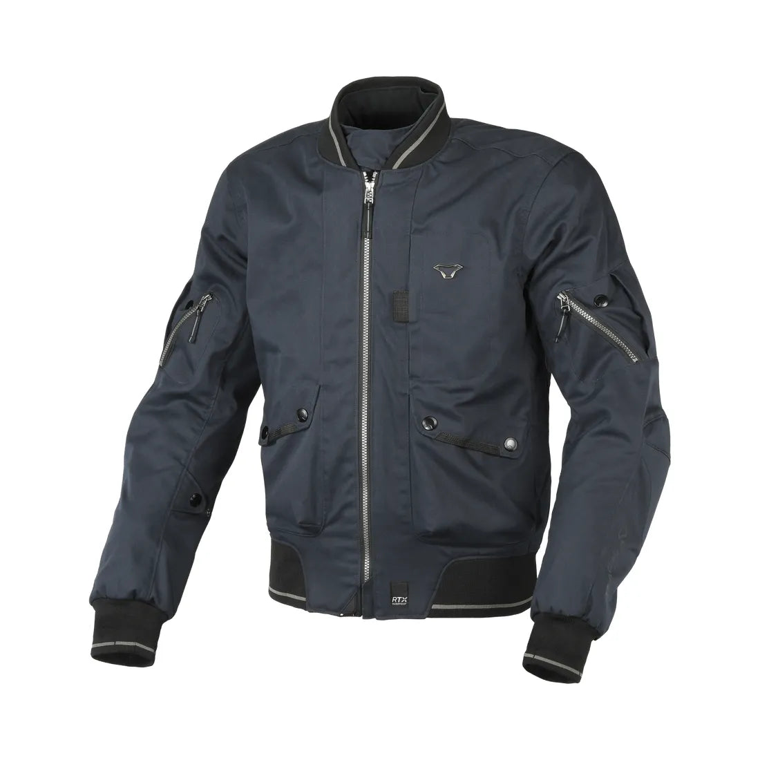MACNA BASTIC Hombre Impermeable Bomber Chaqueta Azul Oscuro