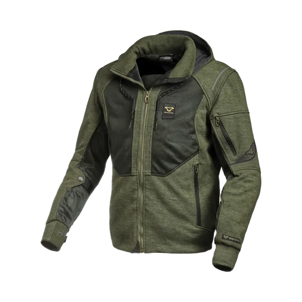  MACNA BREEZE Sudadera Capucha Moto Cremallera Hombre Verde