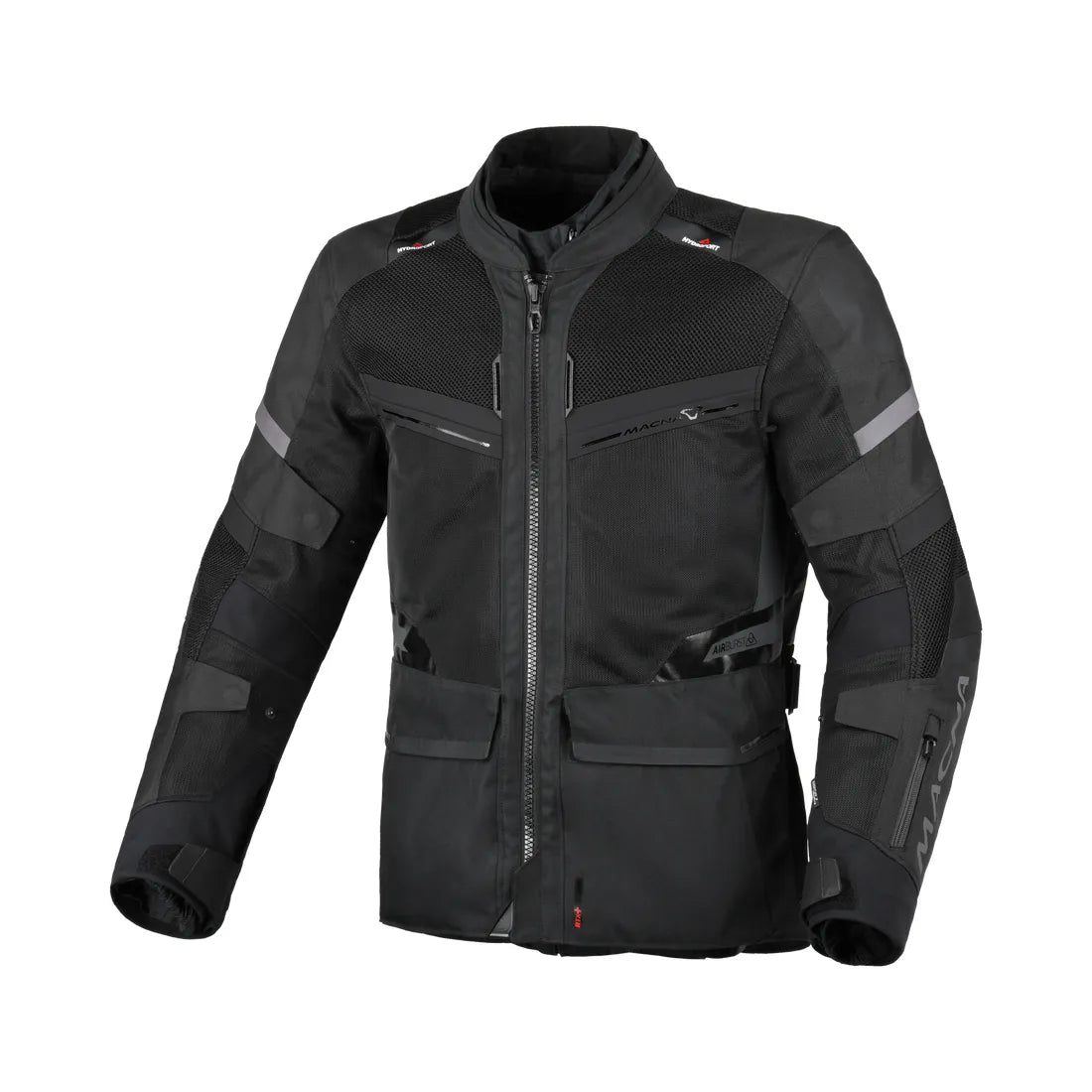 Macna Captane hombre Chaqueta textil aventura Negro