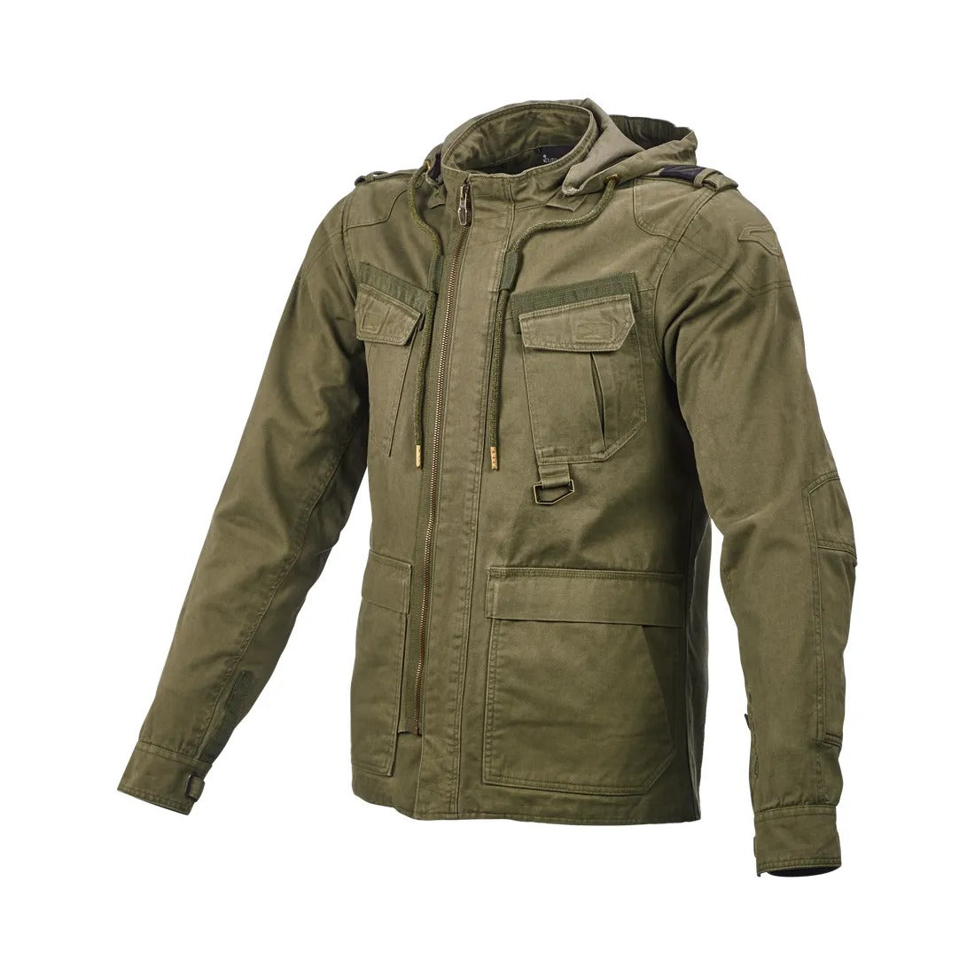 MACNA COMBAT SUDADERA CAPUCHA MOTO CREMALLERA HOMBRES VERDE