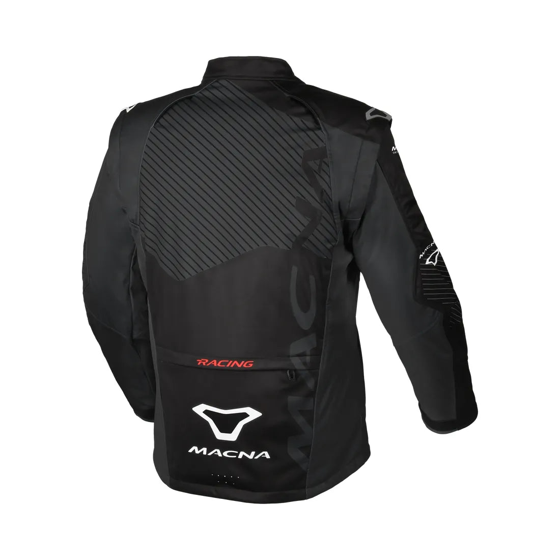 MACNA CREST Hombre Moto Softshell Chaqueta Negro